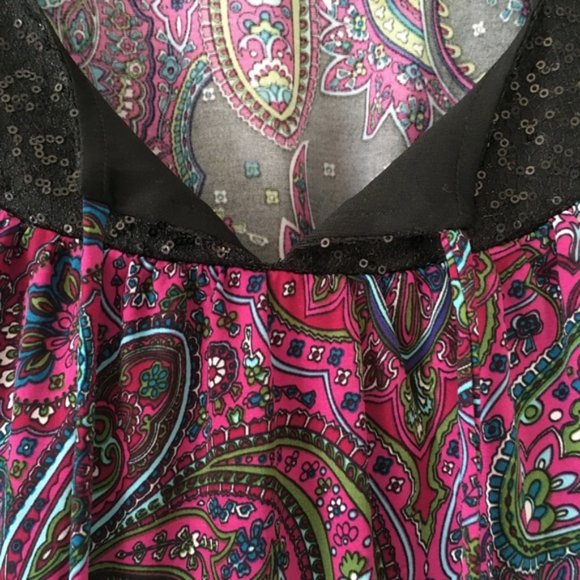 NWT Purple Paisley Batwing Blouse - Picture 4 of 5